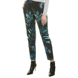 RtA Taja Blue Black Tropical Print Pant Size 25 New